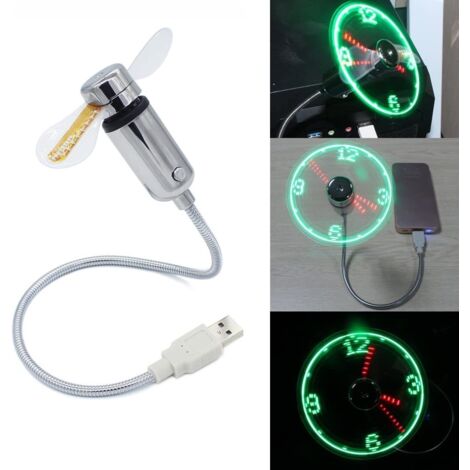 Mini-ventilateur USB flexible à LED pour ordinateur portable PC (1/5)