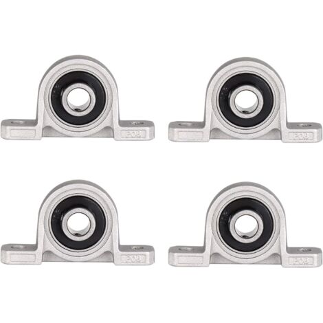Roulement de bloc 4 pièces, roulement à billes de 10 mm, roulement de bloc d'oreiller, roulement de bloc d'oreiller, alésage de bride, support à assembler, auto-ajustable (1/5)