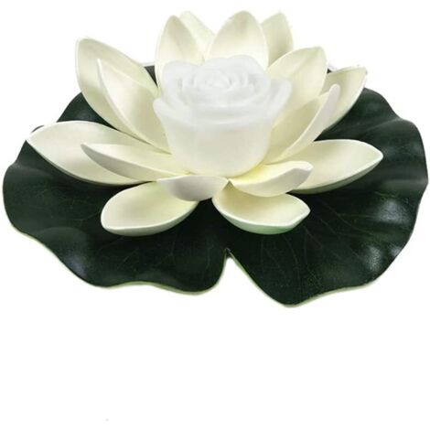 LED Flottant Lotus Lumière,Artificielle Nénuphar Flottant Lotus,étanche LED Jardin Piscine Lumière Convient Pour Étang, Pool, Jardin, Party,Aquarium Decoration 18 CM (02) (1/5)