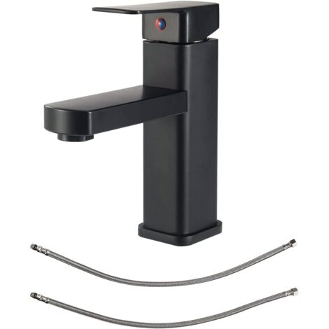 Mitigeur de lavabo noir mat, Robinets de lavabo à levier unique, Robinets de lavabo, Robinets de lavabo, Robinets de lavabo, Mitigeur de lavabo, Robinet de lavabo (1/5)