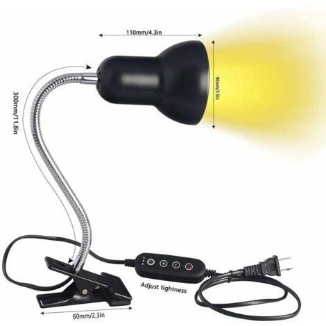 Ampoules LED UVA UVB, Lampe Reptile Lampe Tortue Chauffante avec Base Longue pour Reptiles et Amphibiens [Classe énergétique A+]