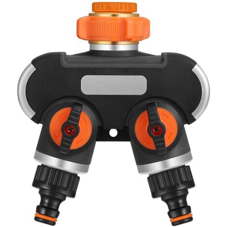 Norme européenne filetage externe double passage avec robinet à tétine diviseur d'eau joint de jardin vanne inverseur réglementation européenne (1/5)