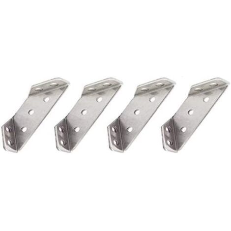 4pcs renfort d'angle en acier inoxydable, support triangulaire, connecteur d'angle de joint de meubles de chaise de table (1/5)