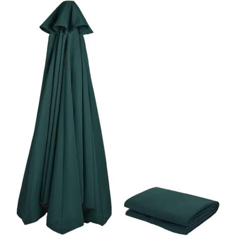Housse de parasol de rechange 8 nervures 3M Tissu de remplacement imperméable et résistant aux UV Vert (1/5)