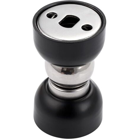 1 butée de porte magnétique en acier inoxydable avec vis (mini, noir) (1/5)
