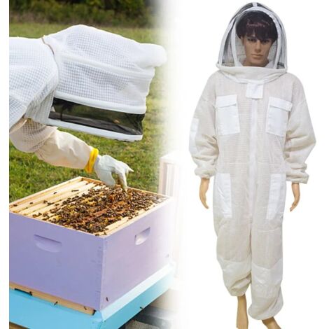 Costume d'apiculteur pour homme Veste d'abeille en coton ventilé avec capuche de protection étanche Protection complète contre les abeilles (XL) (1/5)