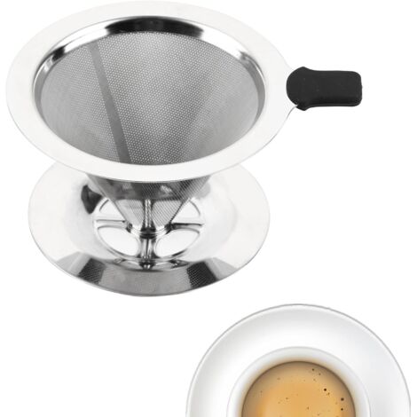 Filtres à café en acier inoxydable, goutteurs de café réutilisables goutteurs de café sans papier, 1-2 tasses-kueatily (1/5)
