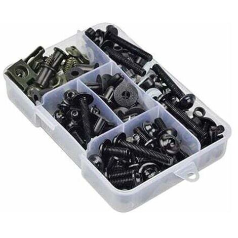 177 pièces boulons de carénage de moto pour carénage M6 M5 noir (1/5)