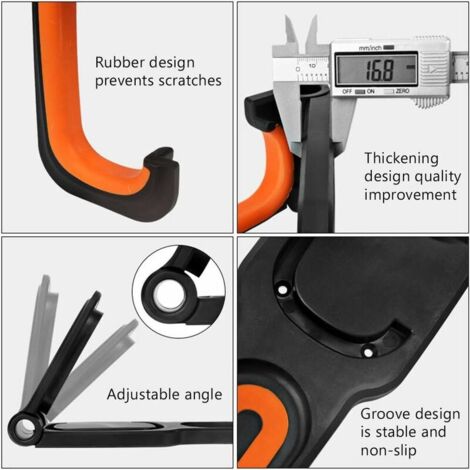 Support Mural Vélo Pliable WUSUPU - Robuste Et Rétractable Jusqu'à 45cm Pour VTT, Vélo Route & Hybride