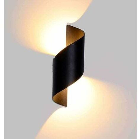 12W Applique Murale Extérieure LED Étanche IP66 Moderne En Aluminium Applique Murale Extérieure Couloir Extérieur Lumière Blanc Chaud Noir (1/5)