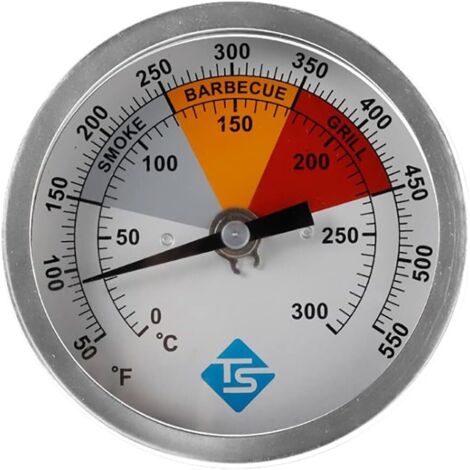 Flaming Charbons Jauge de thermomètre pour fumoir de barbecue recalibrable (1/5)