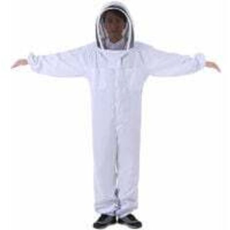 Salopette d'apiculture en coton naturel avec voile d'escrime-XL (1/5)