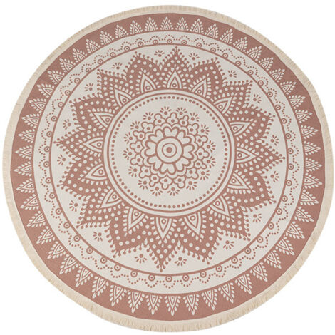 Mode mandala coton tapis famille vent rond tapis salon chambre maison ordinateur chaise pivotant chaise tapis avec glands (1/5)