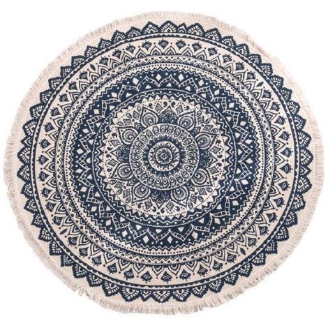 Tapis en coton style bohème - Multicolore - 90 cm (1/5)