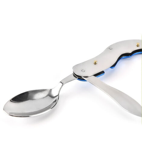 Ensemble De Vaisselle D'Extérieur / Couteau Fourchette Cuill Re En Acier Inoxydable 420 D Tachable Ouvre Bouteille Pince Poche Ustensile Camping Compac