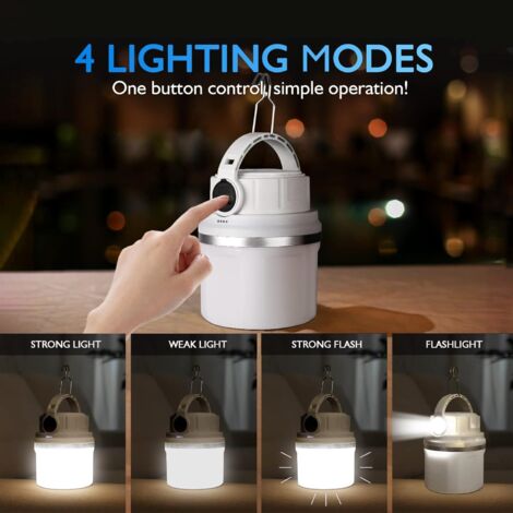 Lampe de camping - LED - 6 modes - Étanche - USB rechargeable - 4500 mAh - Sport