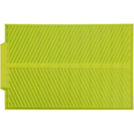 Tapis de vidange Planche à égoutter universelle Plats de séchage Tapis de séchage enroulable antidérapant Plateau en silicone résistant à la chaleur et antidérapant (vert)