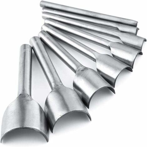 Lot de 8 emporte-pièces en Cuir pour Loisirs créatifs, Courroie, Portefeuille, Jardinage, Bricolage, 5-40 mm (1/5)