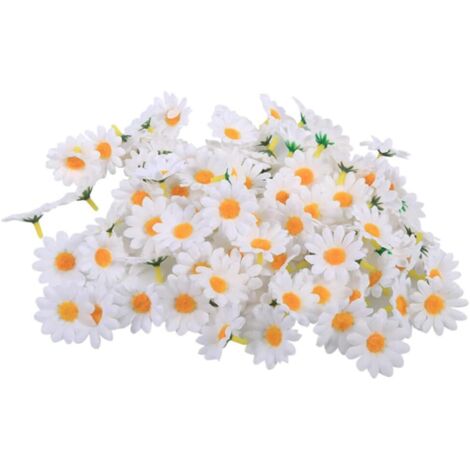 Marguerite Artificielle 200 Pièces Fleur a Coller Paquerettes Artificielles Decoration Fleur Fausse Fleur Decoration pour la Fête de Mariage Bricolage Décoration Artisanat Blanc Cisea (1/5)