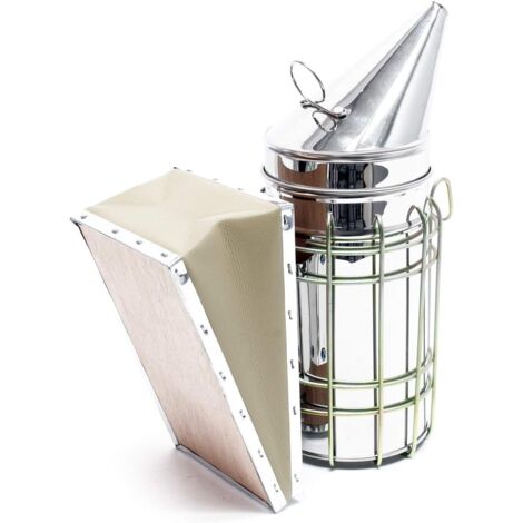 Fumoir d'abeille en acier inoxydable, fumeur d'apiculture, équipement et outils d'apiculture, outils d'apiculteur - marron