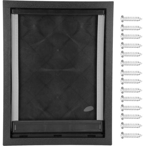 Grand Chatiere pour Chien avec Rabat Magnétique Transparent Doux et Panneau de Fermeture à Pression, Chatière en Plastique PVC de Qualité Supérieure pour Grands Chiens ( Noir)50538cm