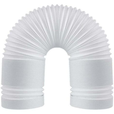 Tuyau d'échappement flexible en PVC, 150 mm universel avec longueur 3 m, pour climatiseur, hotte aspirante, sèche-linge. (1/4)