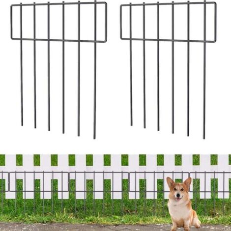 Clôture de jardin en fil d'acier antirouille, barrière pour animaux, panneaux faciles à installer, empêche les créatures d'entrer 42x33cm - 10 pièces-RAPANDA (1/4)