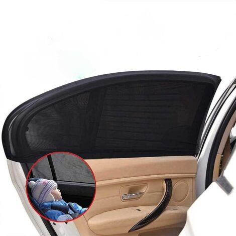 2 Pièces Pare Soleil pour Vitre de Voiture, Sac de Rangement fourni, Pare-Soleil Voiture Bébé, Enfants et Animaux de Compagnie, Compatible avec la Plupart des Auto (1/4)