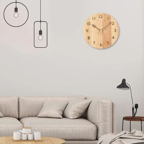 Aero Snail Dia Horloge Murale D'intérieur En Bois Vintage De Style R Tro 9 Pouces Avec Pendule Oscillant N Cessite 2 Piles Aa Pour Les Aiguilles L Ho