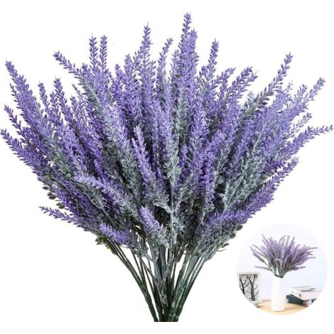 6 Pièces Fleurs de Lavande Artificielles Bouquet Fleurs Artificielles Violettes Deco, Décoration de Fleurs Artificielles pour Mariage, Jardin, Bricolage, Bureau (1/5)