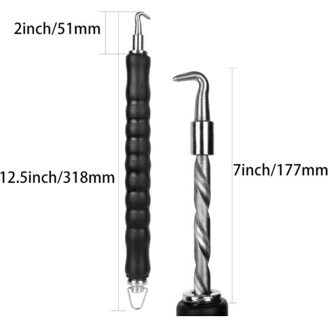 DEDC Lot De 2 Crochets Twister Fil Armature – Courbe + Droit, Outils Torsion Semi-Automatique Anti-Fatigue