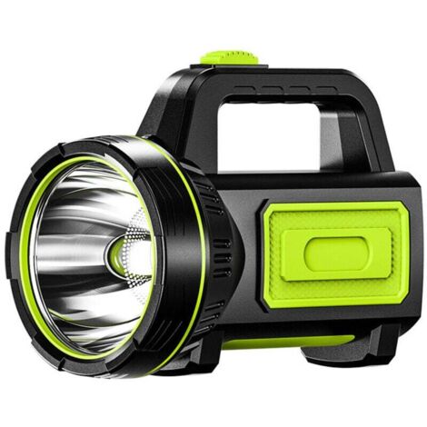 Promotion Lampe torche LED rechargeable USB puissante de mAh avec lumière latérale, lampe torche étanche pour randonnée d'urgence, chasse en camping (avec lumière latérale)