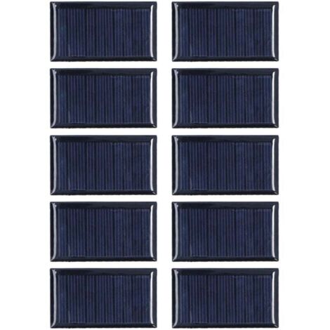 10 pcs Petite Cellule Solaire Résistant Aux Intempéries DIY Module De Panneau Solaire pour Projets Scientifiques Jouet Lumière 0.15 W 5 V (1/4)