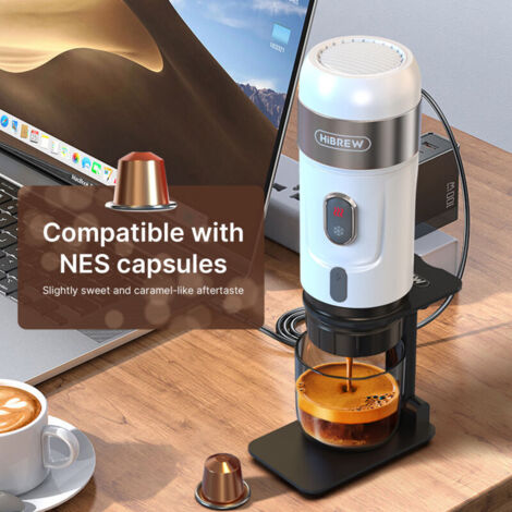Cafetière portable 12V/USB compatible café moulu et capsules