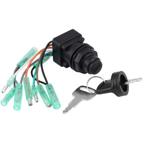 Ensemble de commutateur de clé d'allumage de moteur pour botier de commande hors-bord Suzuki 37110-99E00 37110-92E01 (1/4)