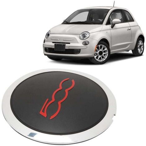 Capuchon de Moyeu de Roue Central pour compatibles FIAT 500 , Capuchons de Centre de Roue de Prévention des Liquides avec Garniture Chromée, OEM 68078419AC (1/4)