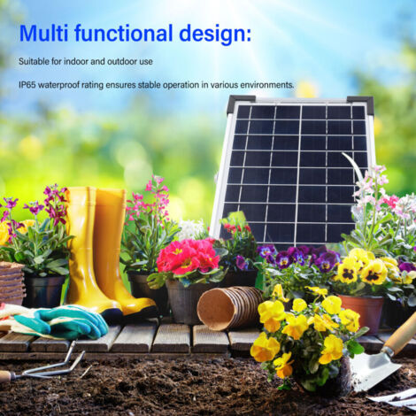 Système D'Arrosage Automatique Solaire 12 Modes - Tuyau 20m + 20 Goutteurs Pour Jardin