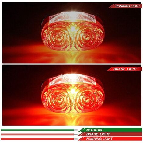 Feu Stop Arrière Moto Quad ATV 50cc 70cc 90cc 110cc 150cc 200cc 250cc - Lampe LED Étanché Plug & Play