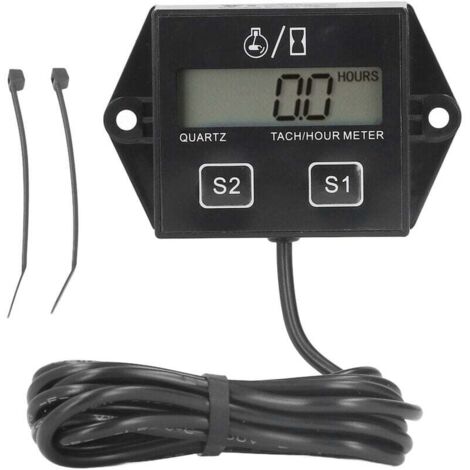 Tachymètre de moto avec écran LCD, compteur horaire pour moteur à essence 2/4 temps, universel pour camionnettes (1/4)