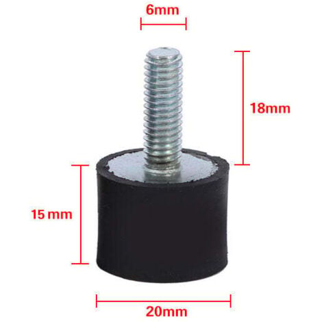 Supports Anti-Vibration Caoutchouc M8 M6 - Lot 4 Silentblocs Amortisseurs Pour Machines