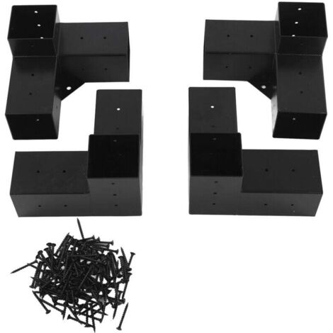 Kit Supports de Pergola, Support de Poteau Bois de Menuiserie pour Tonnelles, Pergolas de Terrasse, Cabanes