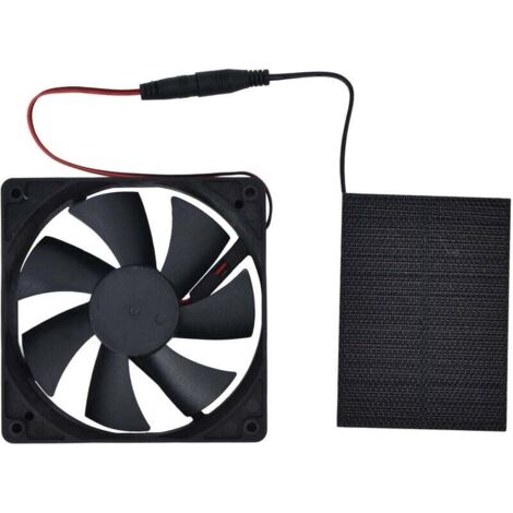 Kit de Panneau Solaire, Ventilateur Solaire Multifonction 5 V, Ventilateur D'extraction Portable Extérieur, Mini Ventilateur Alimenté par Panneau Solaire pour Petits Poulaillers, Serres, Niches