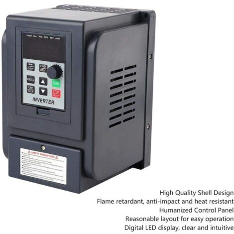 Onduleur VEVOR VFD - Variateur de fréquence 4KW 380 V - Phase d'entrée : 3 Phases Onduleur VEVOR VFD - Variateur de fréquence 4KW 380 V - Phase d'entrée : 3 Phases