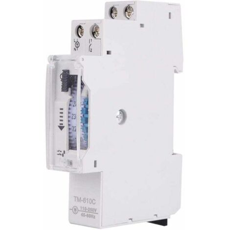 Interrupteur Horaire de Rail Interrupteur de Commande de Synchronisation de Rail DIN Intelligent Relais de Minuterie TM610C 220V pour Réverbère (1/4)