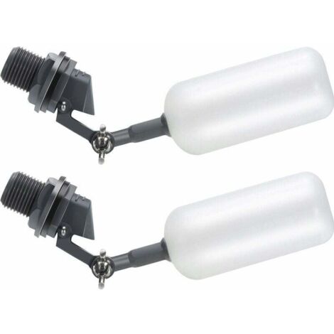 Valve à flotteur, tuyau d'alimentation en eau de 1/2 pouce, réservoir d'humidificateur auto-remplissant mâle avec bras réglable, convient aux bassins, aux abreuvoirs pour le bétail et aux aquariums. (1/4)