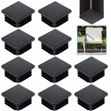 X2 Tappi Terminali Quadrati SQR In Polietilene Nero – 2,25 X 2,25 Pollici – Per Tubi Di Attrezzi Fitness