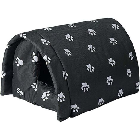 Cuccia per gatti da esterno, impermeabile, calda, invernale, con morbida fodera, pieghevole, resistente alle intemperie, per animali randagi, 54x42x36 cm (1/4)