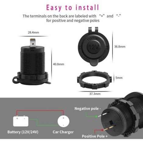 YC A16 Caricatore Doppio USB Accendisigari Auto Moto Impermeabile 12V 24V LED Voltmetro Digale Presa Caricabatterie Adattatore Di Alimentazione Da 3,45 € | DHgate