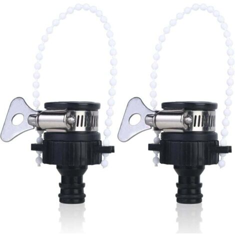2-teiliger Schlauchanschluss Runder 20–24 mm Universal-Mischbatterie-Küchenhahn-Schlauchanschluss Verstellbarer Edelstahl-Kragenanschluss für Gartenschläuche (1/4)
