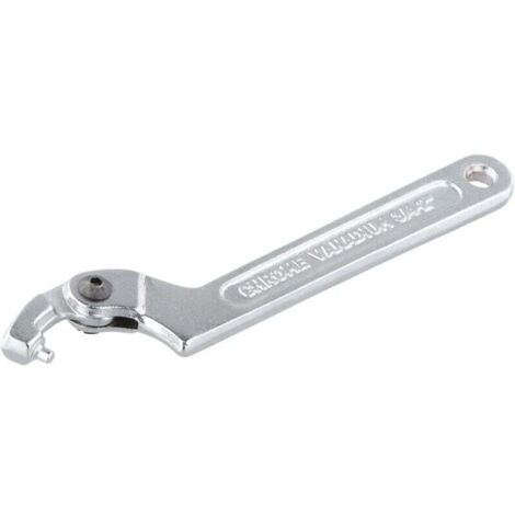 Chiave inglese regolabile a C, cromo vanadio 19-51 mm, chiave inglese, utensile manuale, testa rotonda argentata per dadi cilindrici (1/4)